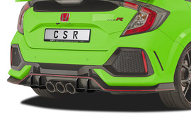 Honda Civic FK8 Type R 17- Накладка на задний бампер Racing c CSR-logo