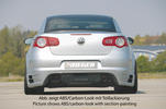VW Eos 1F 06-10 Накладка на задний бампер Carbon Look