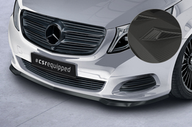 Mercedes Benz V-Klasse 447 14-19 Накладка на передний бампер Carbon look матовая