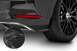 VW Golf 7 17-21 Боковые накладки на задний бампер Carbon look