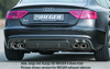 Audi S5 11-16 Sportback Накладка на задний бампер/диффузор carbon look