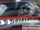 VW Polo 6R 09-14/Polo 6C 15-/Polo Sedan 09-20 Фары в стиле гольф 7 гти черные с красной полосой