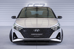 Hyundai I20 21- Накладка переднего бампера Carbon look матовая