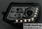 VW T5 GP 09-15 Фары Devil eyes, Dayline черные