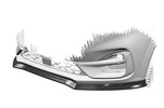 Ford Puma ST-Line 19- Накладка на передний бампер Carbon look