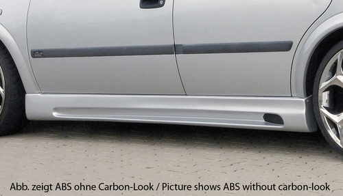 Opel Astra G 5Дв Накладки на пороги Carbon Look
