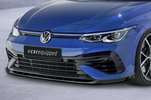 VW Golf 8 R 2020- Накладка на передний бампер carbon look матовая