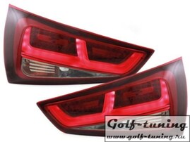 Audi A1 10-14 Фонари светодиодные, красно-тонированные