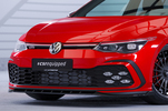VW Golf 8 GTI, GTD, GTE, R-Line 2019- Накладка на передний бампер carbon look матовая