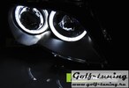BMW E46 01-05 Седан/Универсал Фары с Led ангельскими глазками черные