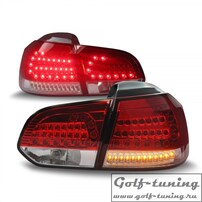 VW Golf 6 Фонари светодиодные, красно-белые с светодиодным поворотником Urban style
