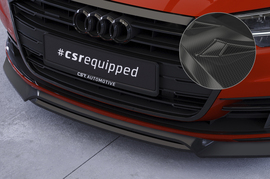 Audi A8 17-21 Сплиттер центральный Carbon look для накладки на передний бампер CSL705