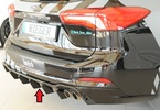 Ford Focus 4 Универсал ST/ST Line 18- Накладка на задний бампер/диффузор глянцевая под фаркоп