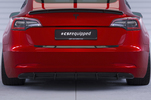 Tesla Model 3 17- Накладка на задний бампер Carbon Look глянец
