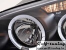 Ford Focus 04-08 Фары с ангельскими глазками и линзами черные