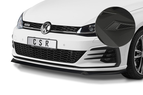 VW Golf VII GTI/GTD 2017-2020 (Facelift) Накладка на передний бампер carbon look