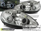 Fiat Grande Punto 05-09 Фары Angel eyes хром