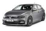 VW Polo VI 2G (Typ AW) GTI 17- Накладка на передний бампер глянцевая