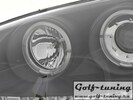 VW Golf 5 Фары Dayline с линзами и ангельскими глазками черные