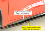 Audi A3 GY 5Дв 19- Накладки/сплиттеры под S Line пороги глянцевые