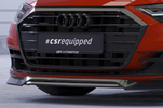 Audi A8 17-21 Сплиттер центральный под покраску для накладки на передний бампер CSL705