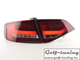 Audi A4 B8 07-11 Седан Фонари светодиодные, красно-белые Lightbar design