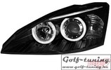 Ford Focus 98-01 Фары с линзами и ангельскими глазками черные