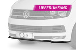 VW T6 15-19 Накладка на передний бампер carbon look матовая