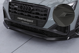 Audi Q2 S-Line 20- Накладка на передний бампер Carbon look матовая