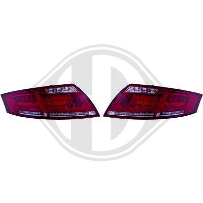 Audi TT 06-14 Фонари светодиодные, красно-тонированные