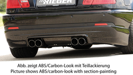 BMW E46 Купе/кабрио 02- Накладка на задний бампер M3-Look Carbon Look