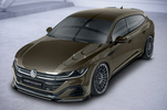 VW Arteon R-Line 20- Сплиттер центральный Carbon look для накладки на передний бампер CSL692