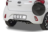 Hyundai I10 20- Накладка на задний бампер Carbon look матовая