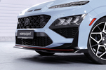Hyundai Kona 20- Накладка на передний бампер Carbon look