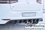 VW Golf 7 R 12-17 Диффузор для заднего бампера глянцевый