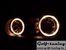 VW Golf 4 Фары с ангельскими глазками и линзами черные