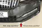 Skoda Superb 3 (3T/3V) Sportline Седан/Универсал 19- Накладка на передний бампер /сплиттер глянец