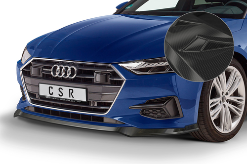 Audi A7 18- Накладка переднего бампера Carbon look