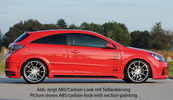 Opel Astra H GTC Накладки на пороги Carbon Look