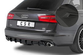 Audi A6 C7 4G Седан/Универсал 11-14 Накладка на задний бампер/диффузор Carbon look матовая