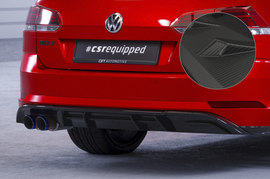 VW Golf 7 Универсал GTD 17-20 Накладка на задний бампер Carbon look матовая