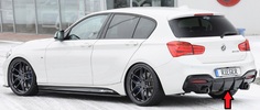 BMW F20/F21 M135i/M140i 15-19 Накладка на задний бампер/диффузор carbon look