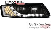 Audi A4 8E 00-04 Фары Devil eyes, Dayline черные с светодиодным поворотником