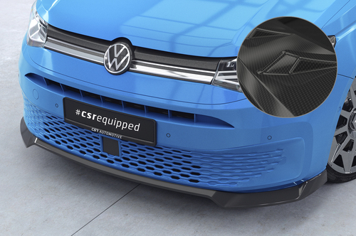 VW Caddy 20- Накладка на передний бампер Carbon look глянец