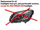 MERCEDES W205 14-21 Фары светодиодные full led черные