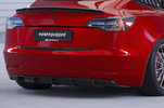 Tesla Model 3 17- Накладка на задний бампер Carbon Look матовая