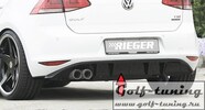 VW Golf 7 12-17 Диффузор для заднего бампера глянцевый