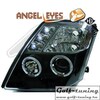 Citroen C2 03-10 Фары с линзами и ангельскими глазками черные