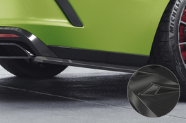 Skoda Octavia 4 RS 19- Боковые накладки на задний бампер Carbon look