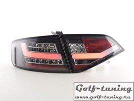 Audi A4 B8 07-11 Седан Фонари светодиодные, черные Lightbar design